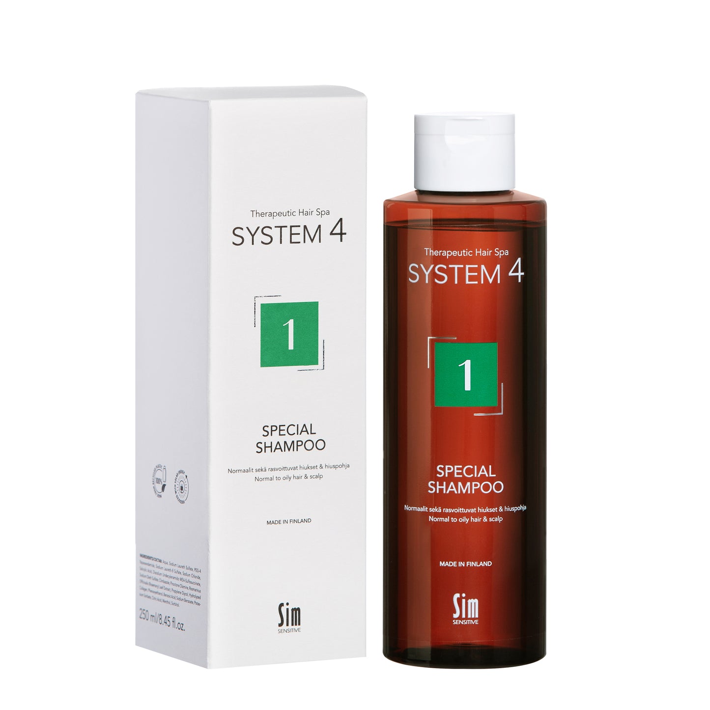 Sim Sensitive System 4 Special Shampoo Rasvoittuville hiuksille ja hiuspohjalle