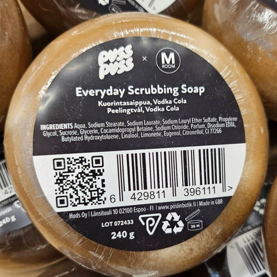 Puss Puss X M Room Everyday Scrubbing Soap Vodka Cola - kuorintasaippua vartalolle
