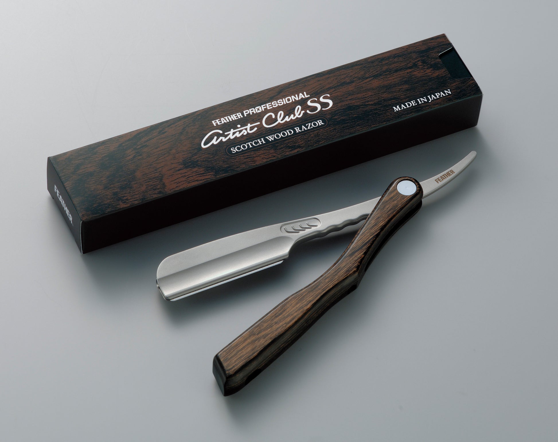 Scotch wood razor ss shavette puukahvainen partahöylä feather professional