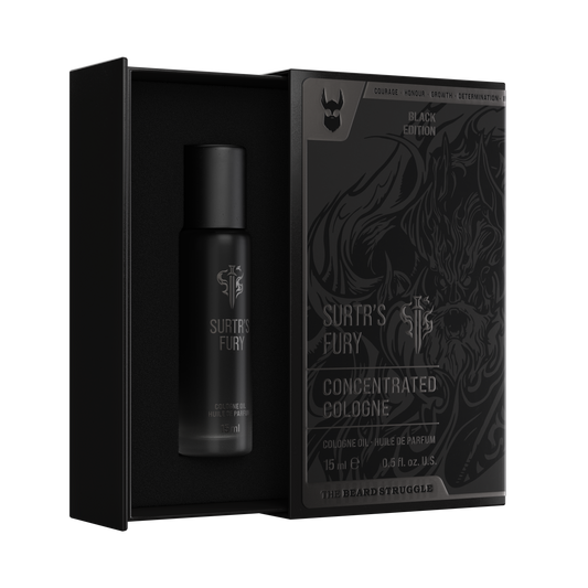The Beard Struggle Concentrated Cologne Oil Surtr's Fury 15 ml tuoksutiiviste pakkauksessa