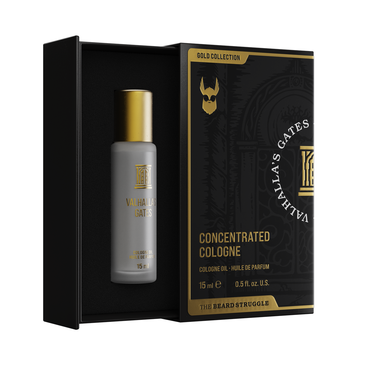 The Beard Struggle Concentrated Cologne Oil Valhalla's Gates 15 ml tuoksutiiviste pakkauksessa