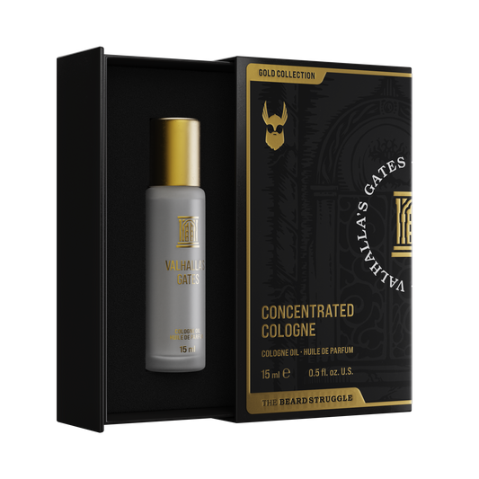 The Beard Struggle Concentrated Cologne Oil Valhalla's Gates 15 ml tuoksutiiviste pakkauksessa