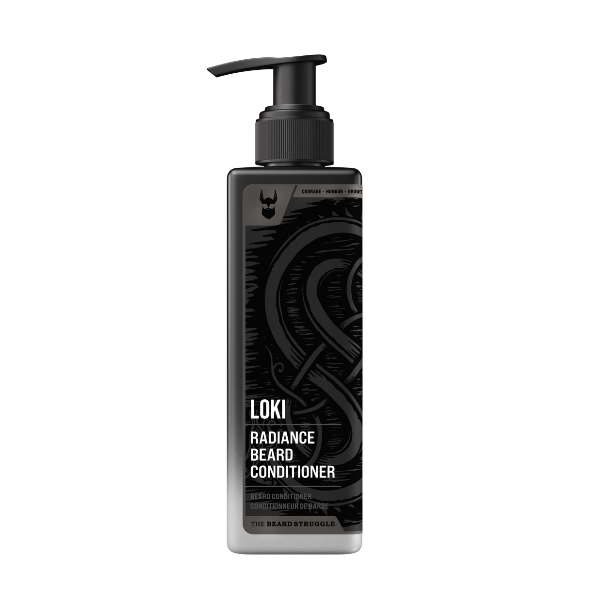 The Beard Struggle Radiance Beard Conditioner Loki Unscented - hajusteeton partahoitoaine 240 ml pumppupullossa