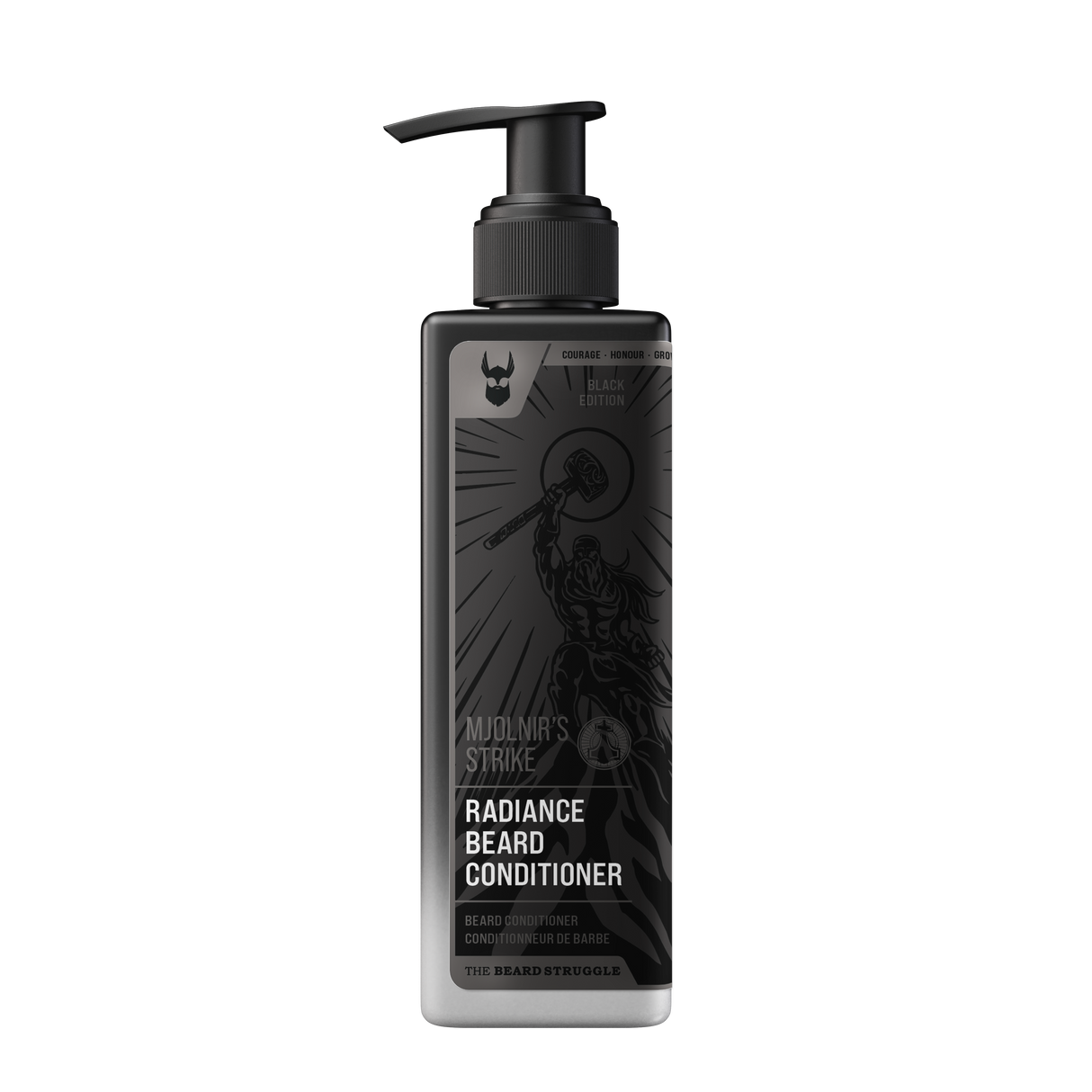 The Beard Struggle Radiance Beard Conditioner Mjolnir's Strike -partahoitoaine 240 ml pumppupullossa