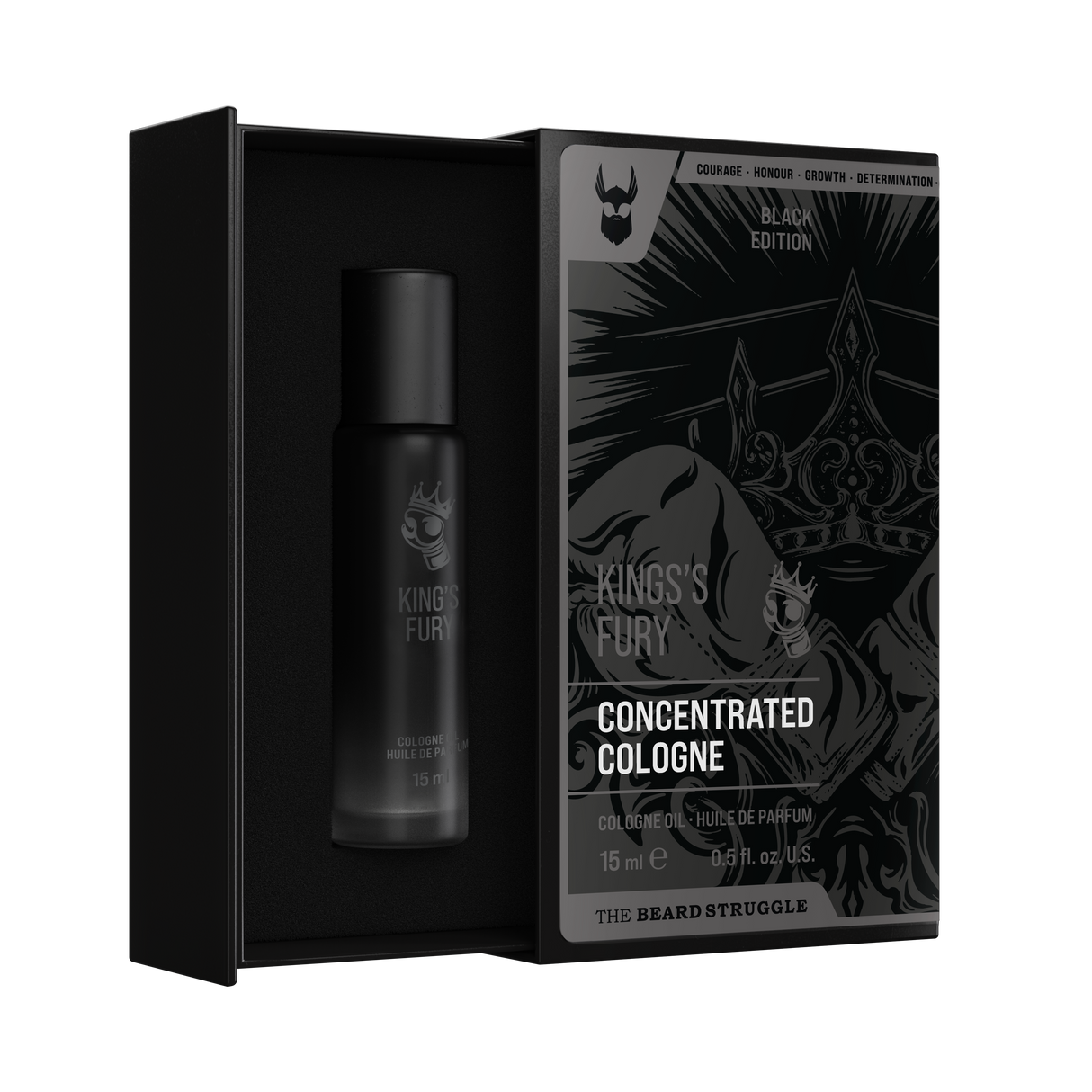 The Beard Struggle Concentrated Cologne Oil 15 ml King's Fury in a box