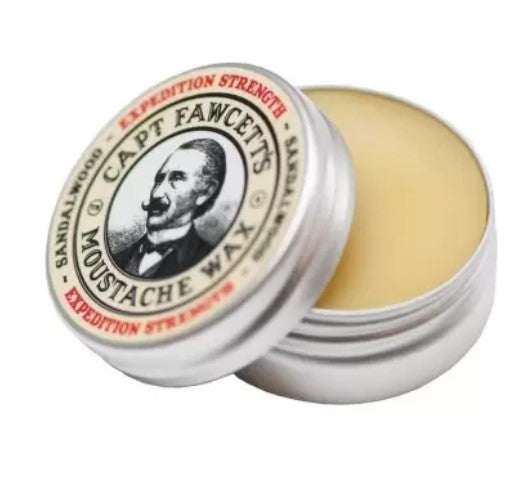 Captain Fawcett Expedition Strength Moustache Wax - voimakas viiksivaha 15 ml + taitettava viiksikampa