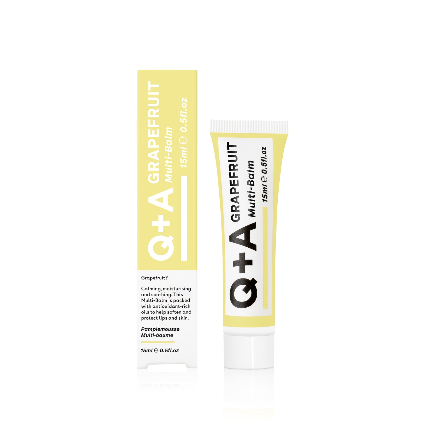 Q+A Grapefruit Multi Balm yleisvoide pakkaus greippi monikäyttöinen balmi 15ml