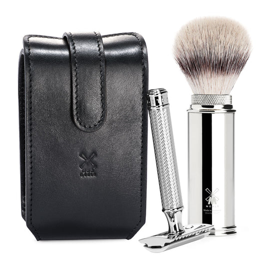 Mühle Travel Shaving Set -matkaparranajosetti kotelolla