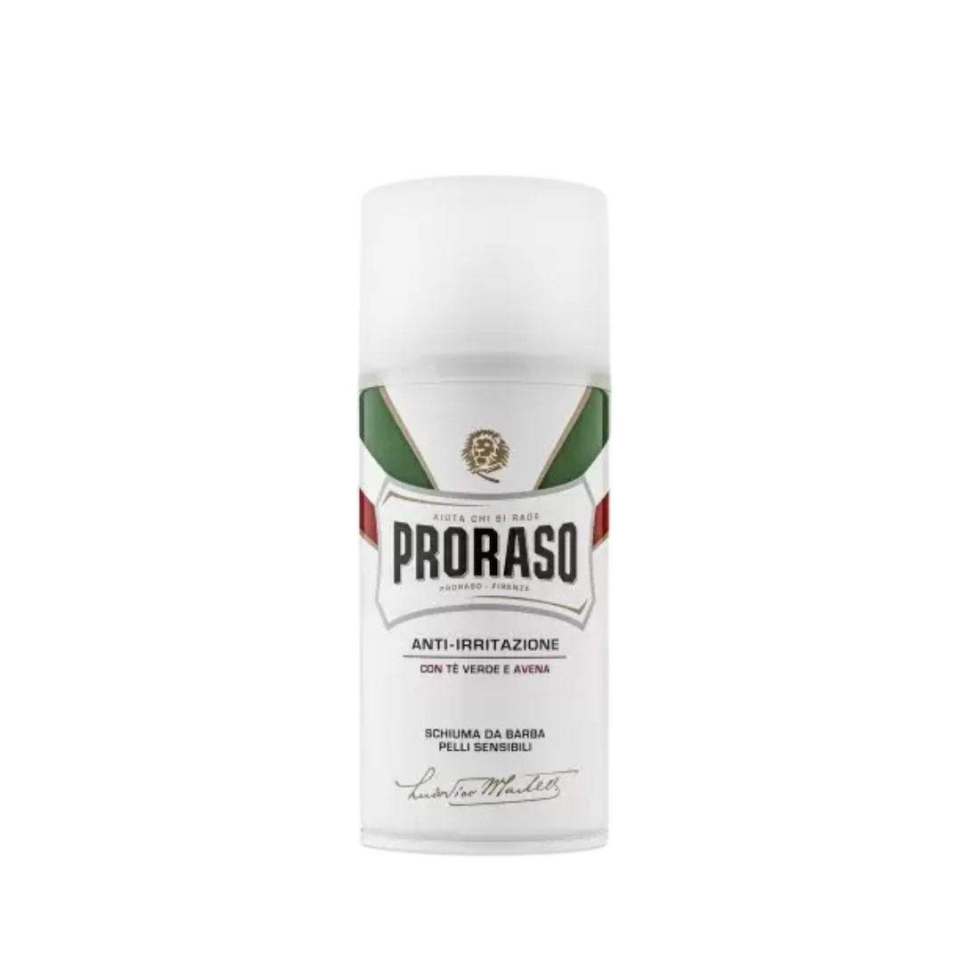 Proraso White Shaving Foam Sensitive Oat & Green Tea -partavaahto valkoinen 300 ml