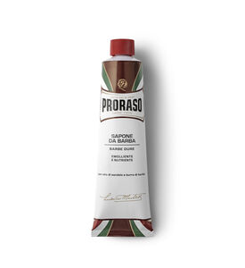 Proraso Red Shaving Soap in a Tube Sandalwood & Shea -parranajovoide 150 ml
