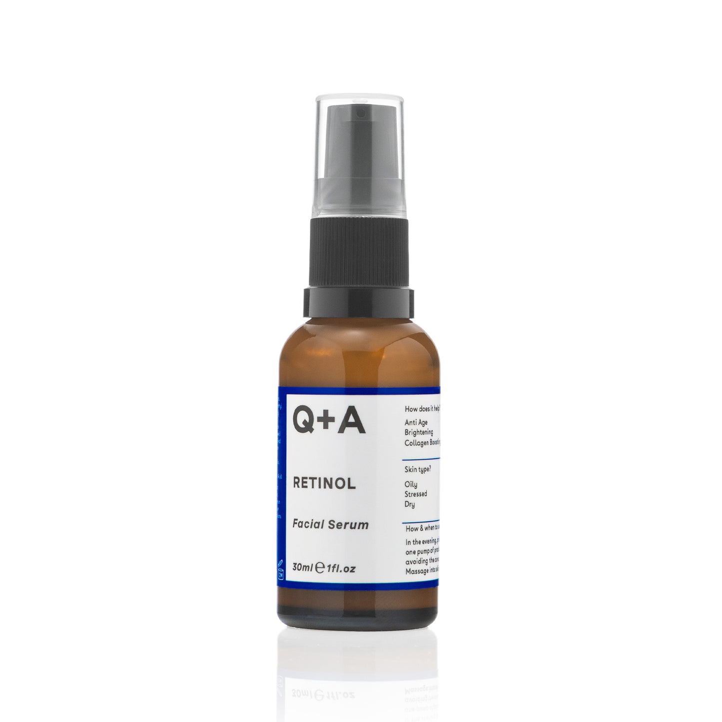 Q+A Retinol Facial Serum - anti-age-seerumi retinoliseerumi 30ml