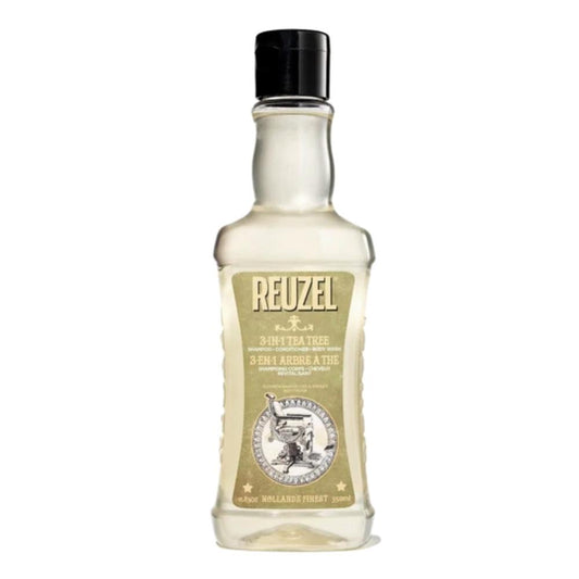 Reuzel 3-in-1 Tea Tree Shampoo 350 ml teepuuöljy shampoo, hoitoaine ja suihkugeeli