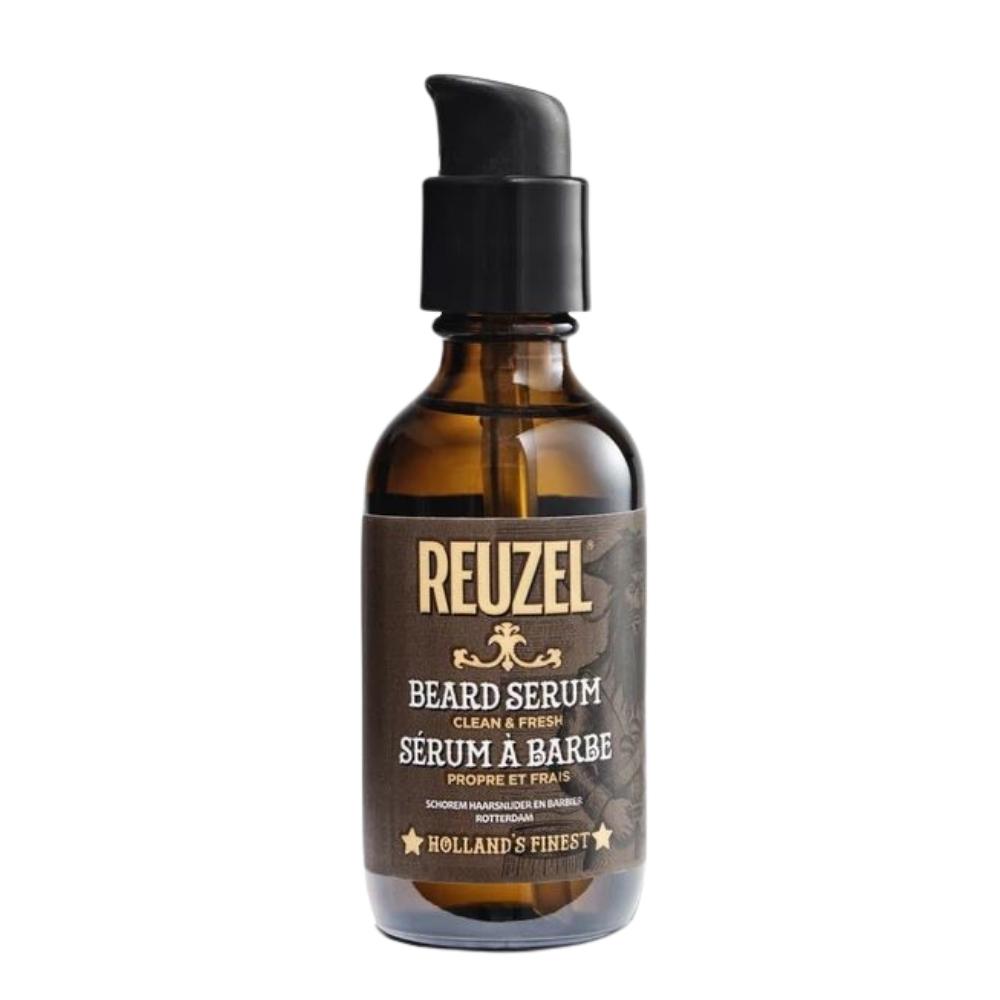 Reuzel Clean & Fresh Beard Serum -partaöljy 50 g ruskeassa pumppupullossa Hollands Finest