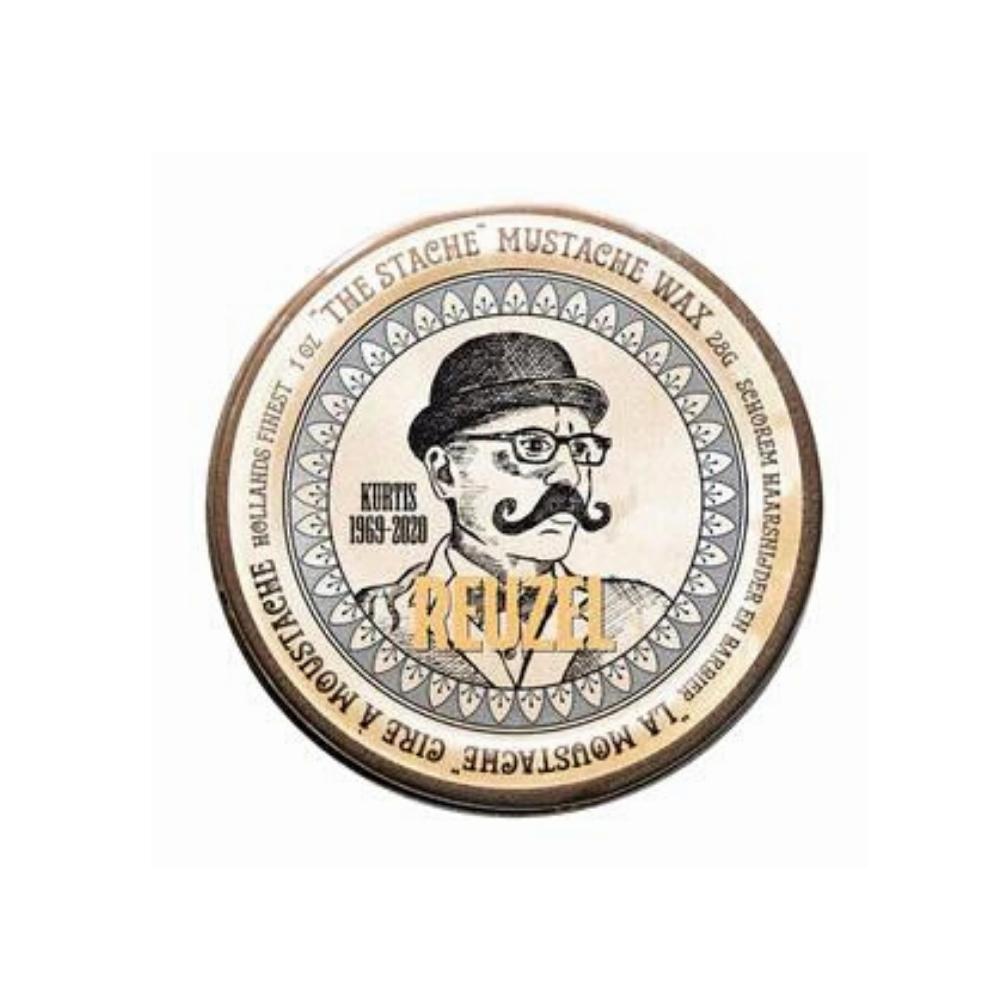 Reuzel "The Stache" Moustache Wax viiksivaha 28 g Hollands Finest viiksien muotoilu vaha metallipurkissa