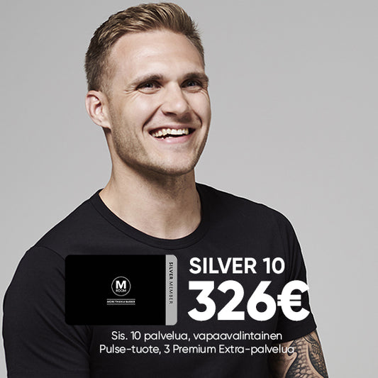 M Room silver 10 326€ sis. 10 palvelua, vapaavalintainen Pulse-tuote, 3 premium Extra-palvelua