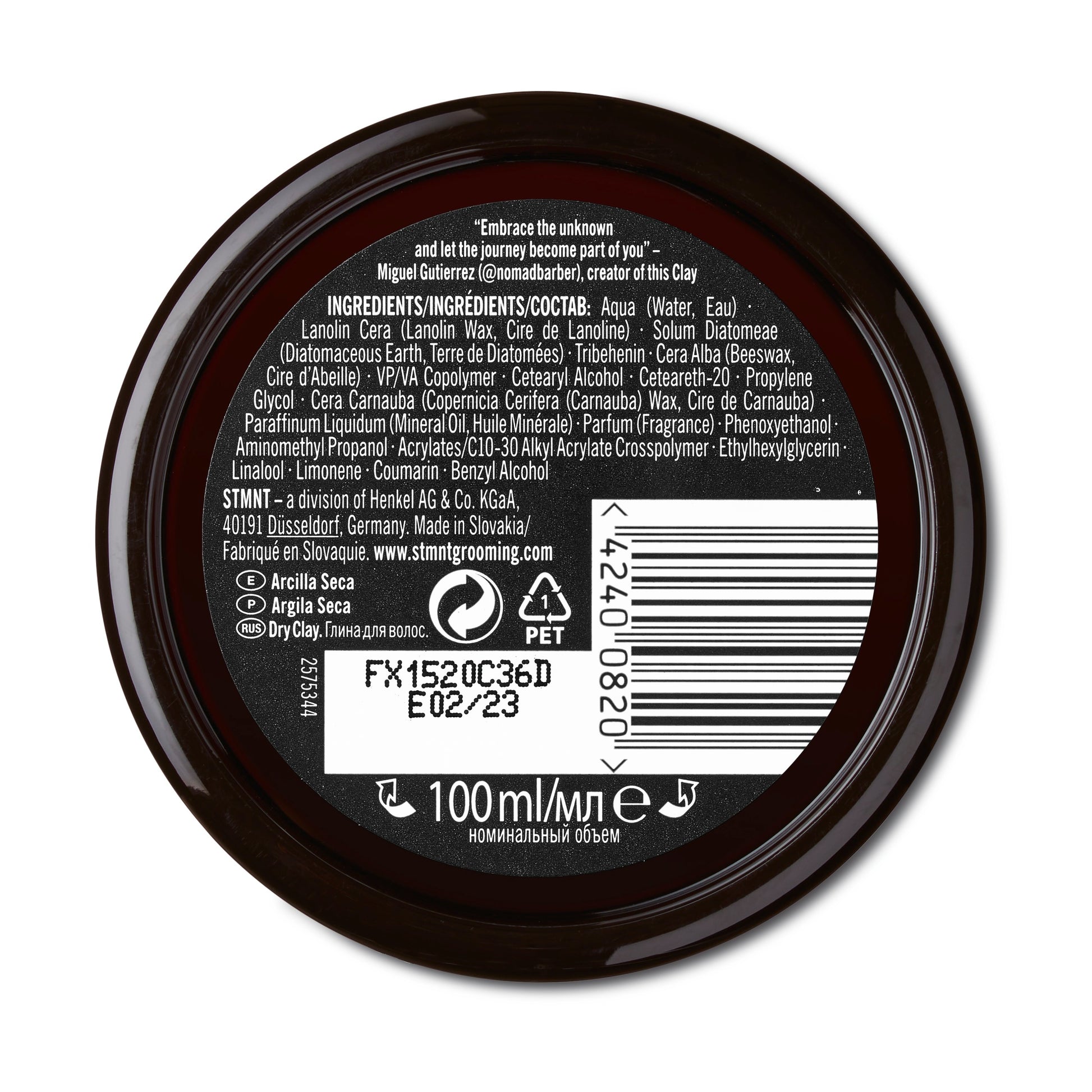 STMNT Dry Clay Pakkaus Bottom