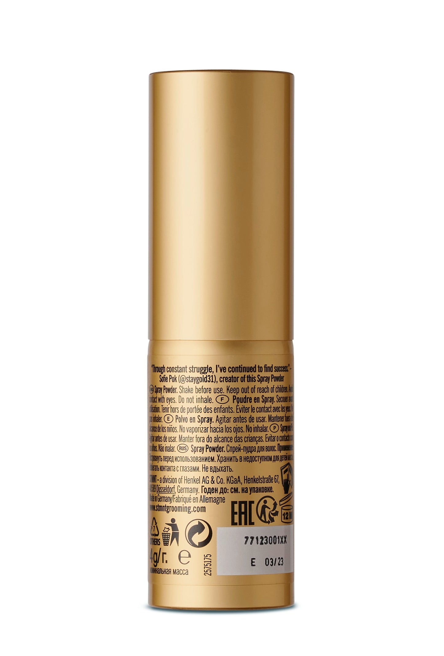 STMNT Spray Powder Hiuspuuteri pakkaus Back