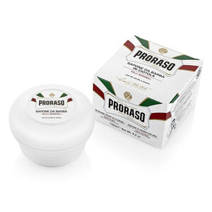 Proraso White Shaving Soap Sensitive Oat & Green Tea parranajosaippua purkissa