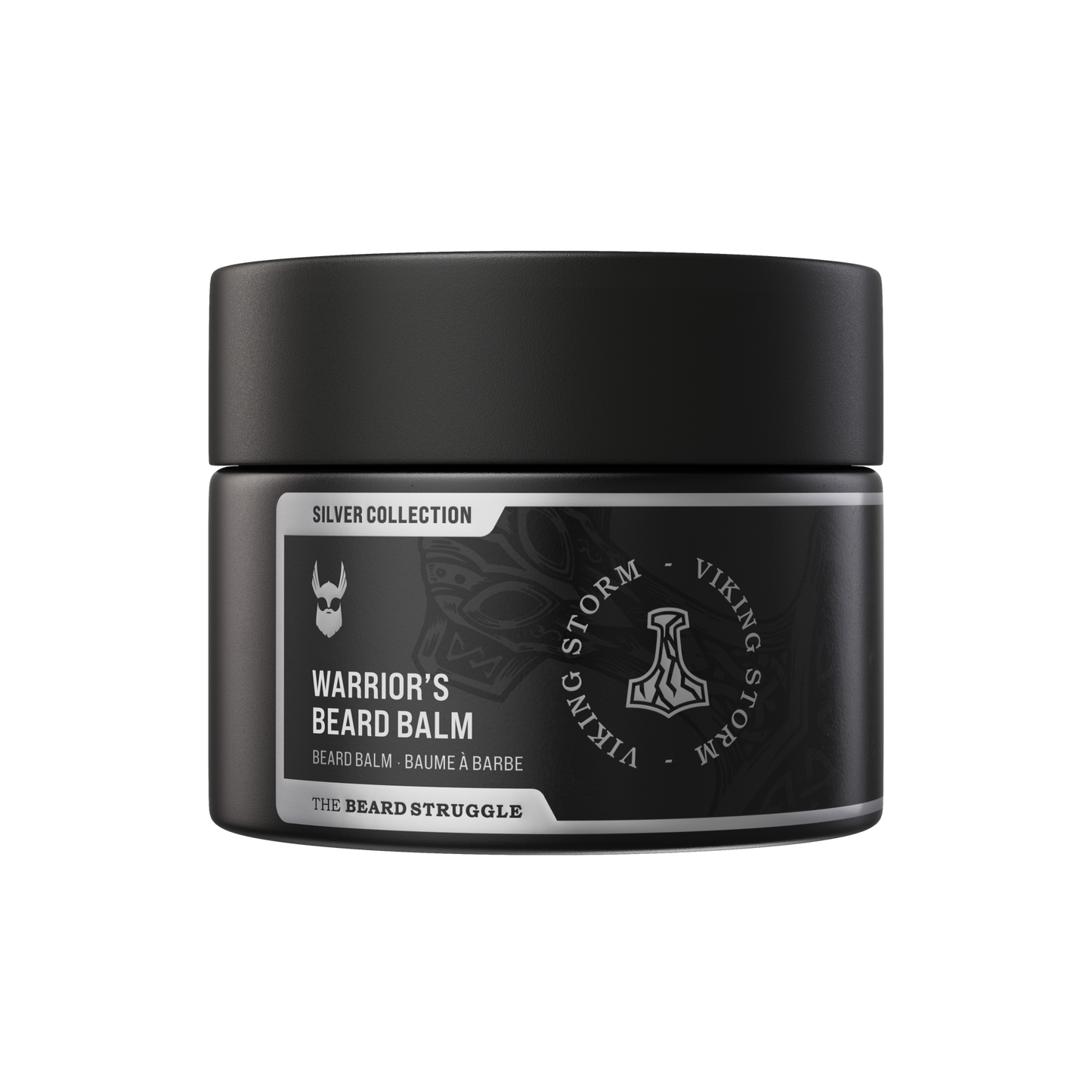 The Beard Struggle  Silver collection Warrior's Beard Balm Viking Storm partabalsami purkissa