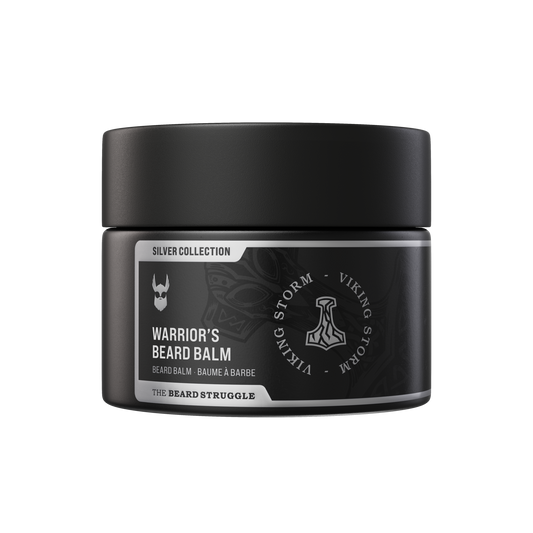 The Beard Struggle  Silver collection Warrior's Beard Balm Viking Storm partabalsami purkissa