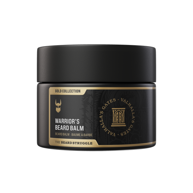 The Beard Struggle Gold collectionmWarrior's Beard Balm Valhalla's Gates partabalsami purkissa