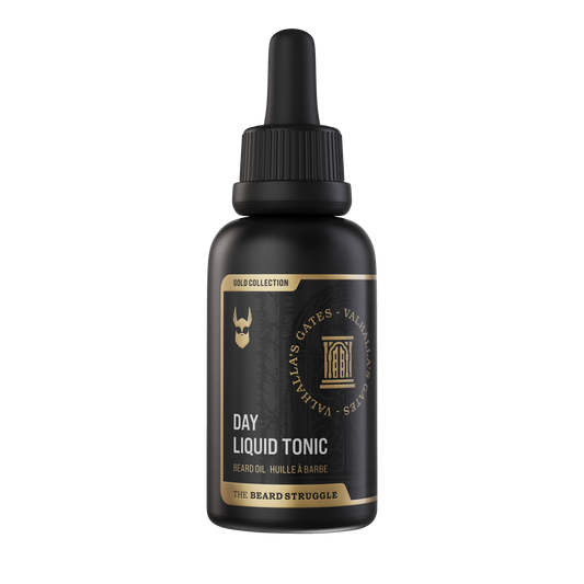 Beard Struggle gold edition Day Liquid Tonic Viking Storm partaöljy pipettipullossa