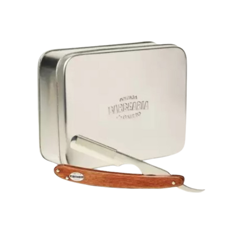 Antiga Barbearia de Bairro Wooden Shavette Razor partaveitsi taittokahvalla