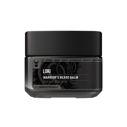 The Beard Struggle Warrior's Beard Butter Loki Unscented hajusteeton partavoi mustassa purkissa 50g 