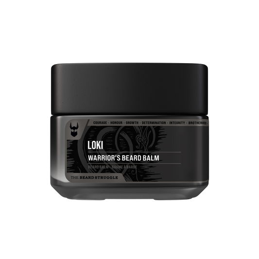 The Beard Struggle Warrior's Beard Butter Loki Unscented hajusteeton partavoi mustassa purkissa 50g 