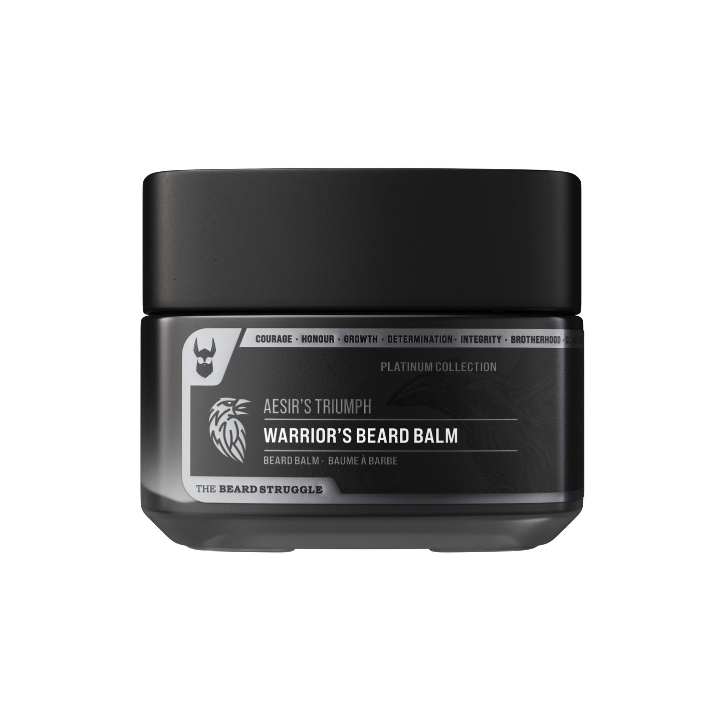 The Beard Struggle platinum collection Warrior's Beard Balm Aesirs's Triumph partabalsami purkissa