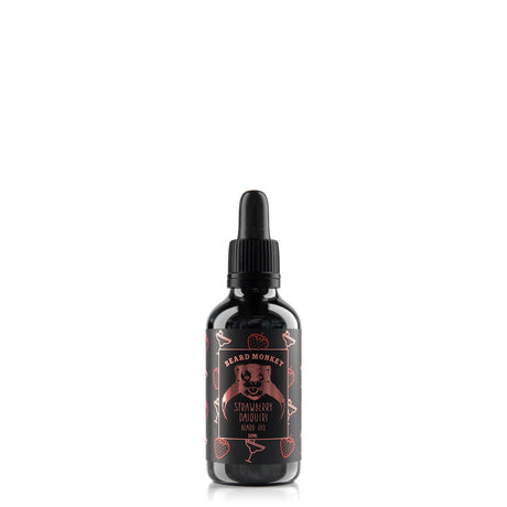 Beard Monkey Strawberry Daiquiri Beard Oil hyväntuoksuinen partaöljy jonka tuoksu on makea ja mansikantuoksuinen