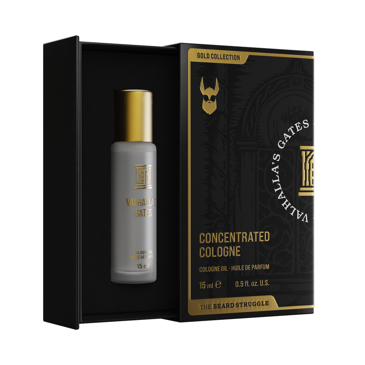 The Beard Struggle Concentrated Cologne Oil Valhalla's Gates 15 ml tuoksutiiviste pakkauksessa