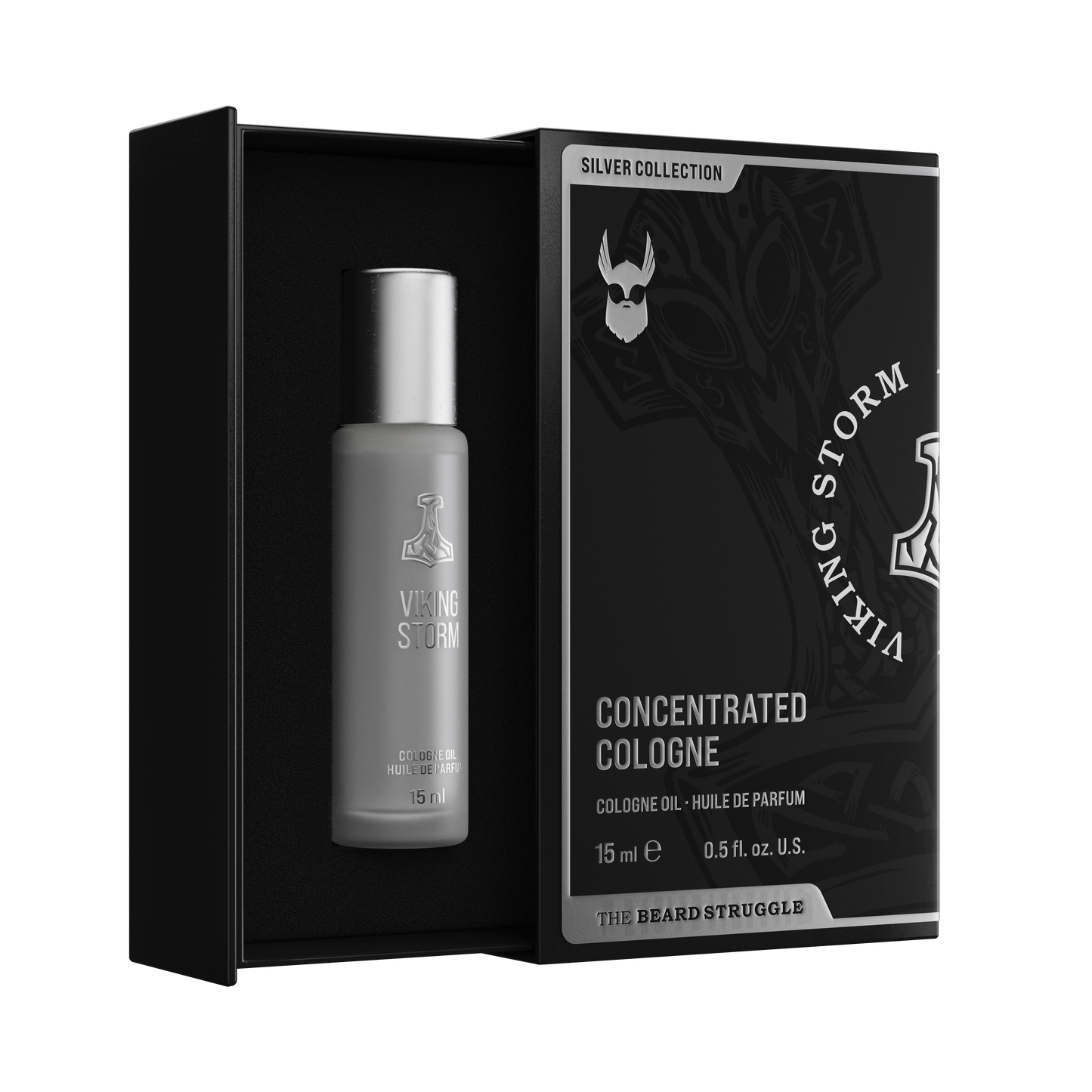 The Beard Struggle Concentrated Cologne Oil Viking Storm 15 ml tuoksutiiviste pakkauksessa