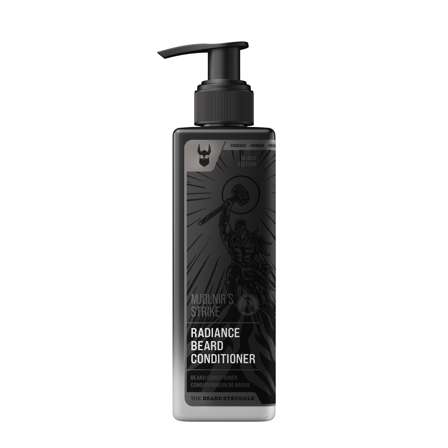 The Beard Struggle Radiance Beard Conditioner Mjolnir's Strike -partahoitoaine 240 ml pumppupullossa
