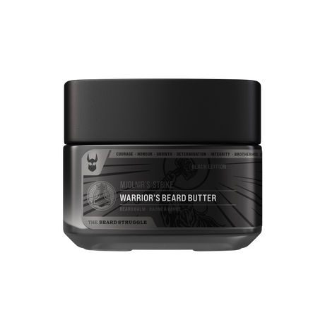 The Beard Struggle Warrior's Beard Butter Mjolnir's Strike -partavoi 50 g pehmeä partabalsami Black Edition