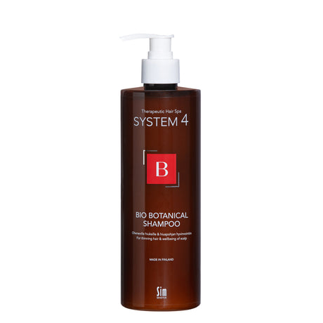 Sim Sensitive System 4 Bio Botanical Shampoo Oheneville hiuskille ja hiuspohjan hyvinvointiin