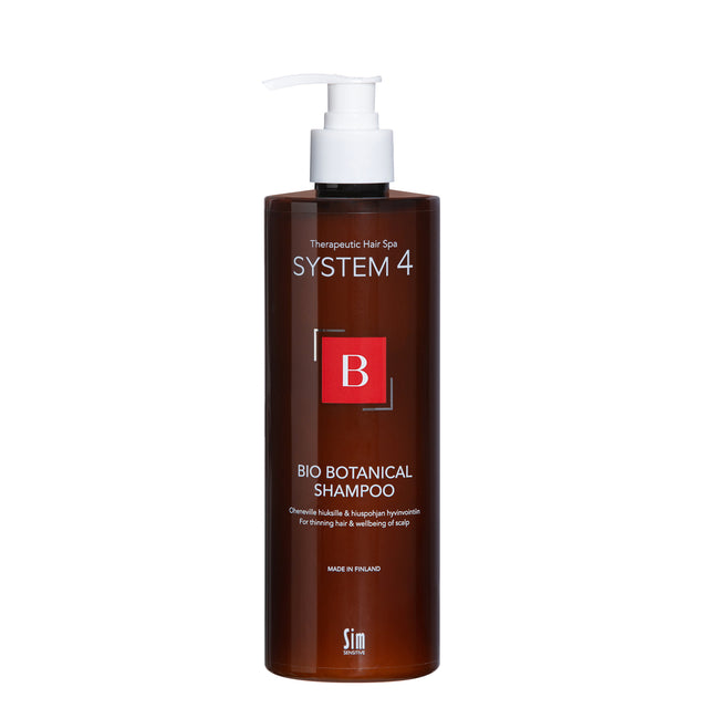 Sim Sensitive System 4 Bio Botanical Shampoo Oheneville hiuskille ja hiuspohjan hyvinvointiin