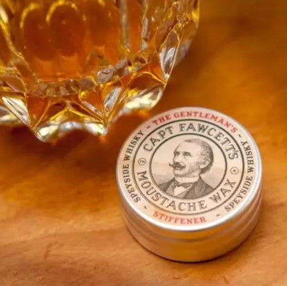 Captain Fawcett Gentlemen's Stiffener Speyside Whisky Moustache Wax viiksivaha viskintuoksuinen