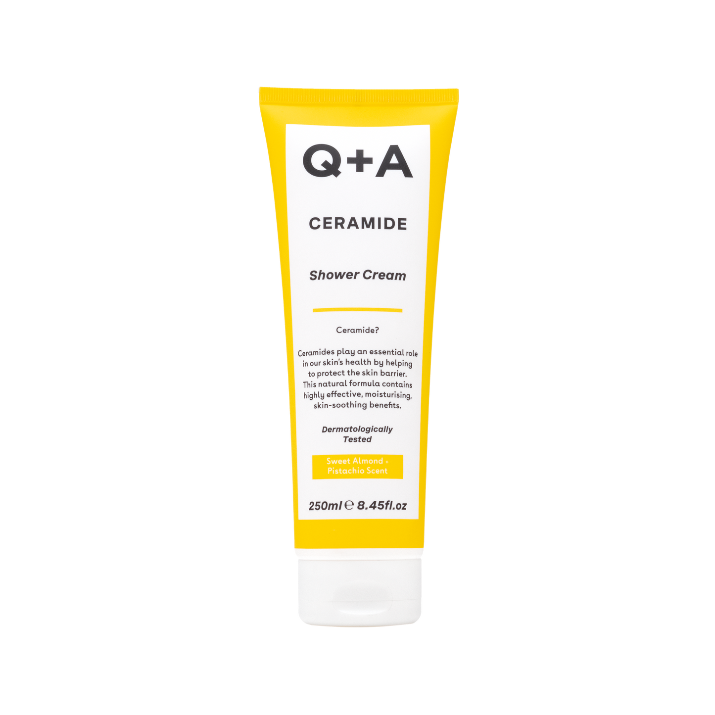 Q+A Ceramide Shower Cream keramideja sisältävä suihkusaippua kuivalle iholle 250ml