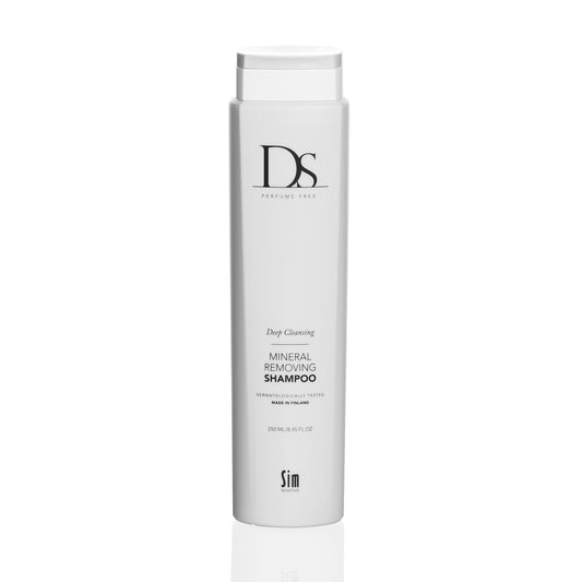 Sim Sensitive DS Mineral Removing Shampoo hajusteeton kelatoiva shampoo poistaa hiuksista metalleja ja muotoilutuotteiden jäämiä