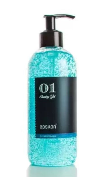 Epsilon Shaving Gel 01 Blue Mediterranean - kirkas parranajogeeli  250 ml