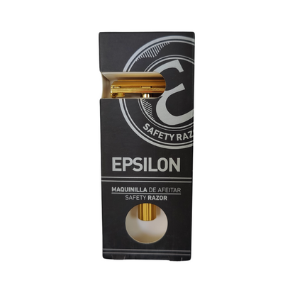 Epsilon Butterfly Gold Razor safety razor maquinilla de afneitar kultainen partahöylä pakkaus