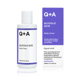 Q+A Glycolic Acid Daily Toner - kuoriva kasvovesi ulkopakkaus AHA happokuorinta glykoli