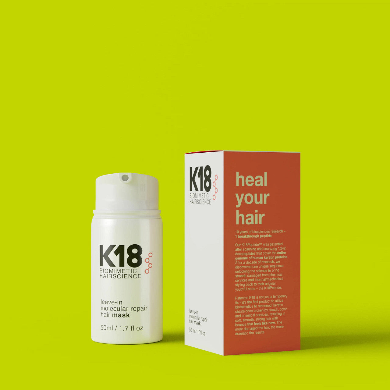 K18 Hair Leave-in Molecular Repair Hair Mask -tehokorjaava hoitotuote 50 ml