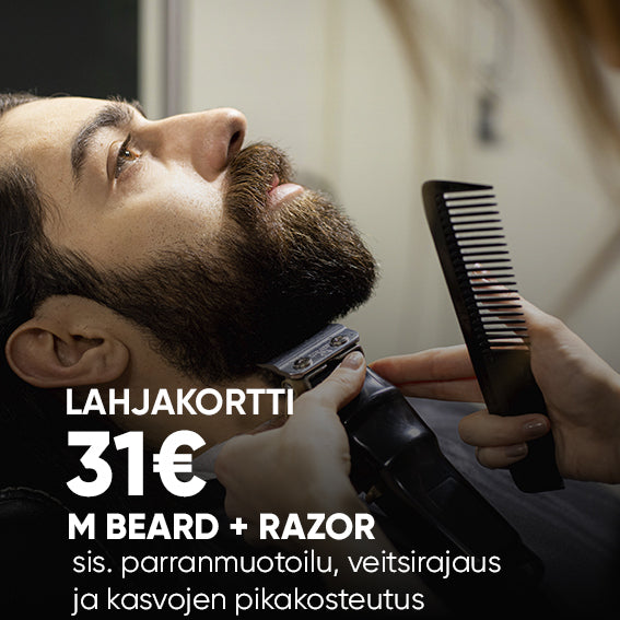 M Room M BEARD + RAZOR -lahjakortti parranmuotoiluun veitsirajauksella