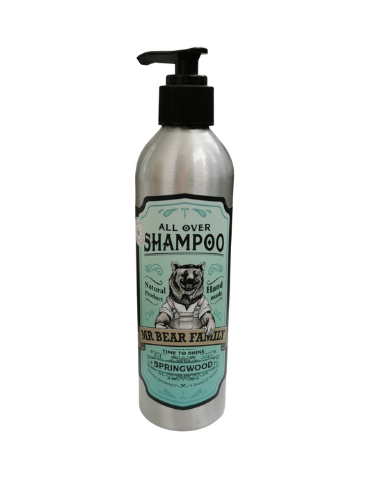 Mr Bear Family All Over Shampoo Springwood metallipumppupullossa