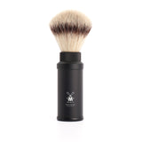Mühle Travel Shaving Brush vegaaninen synteettinen matkapartasuti musta
