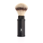 Mühle Travel Shaving Brush vegaaninen synteettinen matkapartasuti musta
