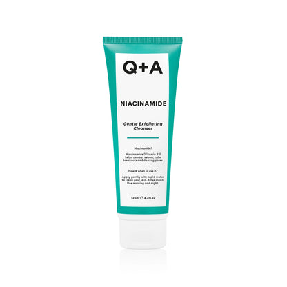 Q+A Niacinamide Gentle Exfoliating Cleanser - kuoriva kasvojen puhdistusaine 125ml