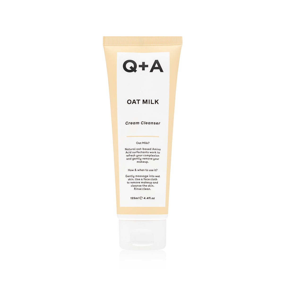 Q+A Oat Milk Cream Cleanser - kasvojenpuhdistusaine kuivalle iholle sisältää kauraa putsari 125ml
